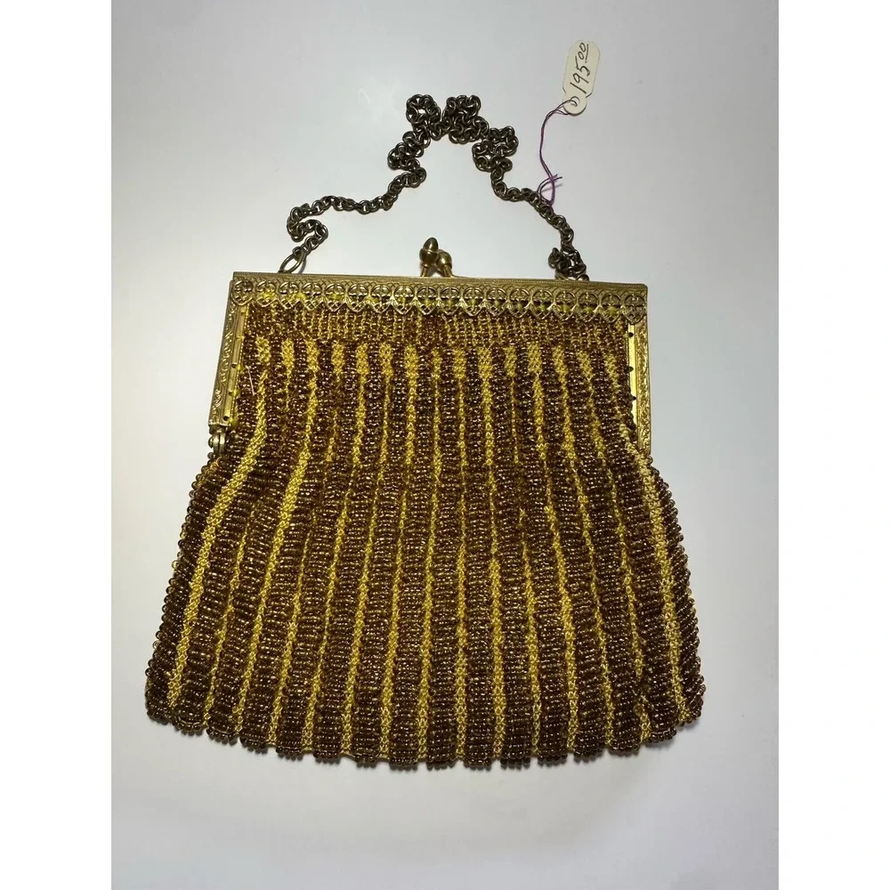 1930's Gold Beaded Opera Purse